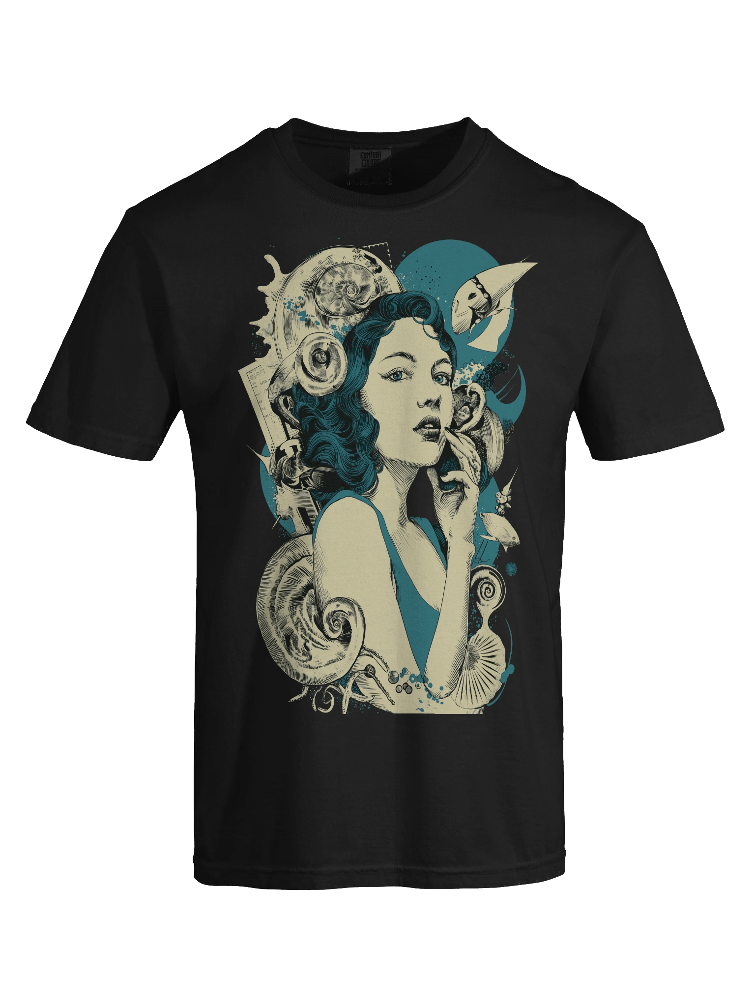 Ocean Muse – Retro Surreal Art Tee product image (7)