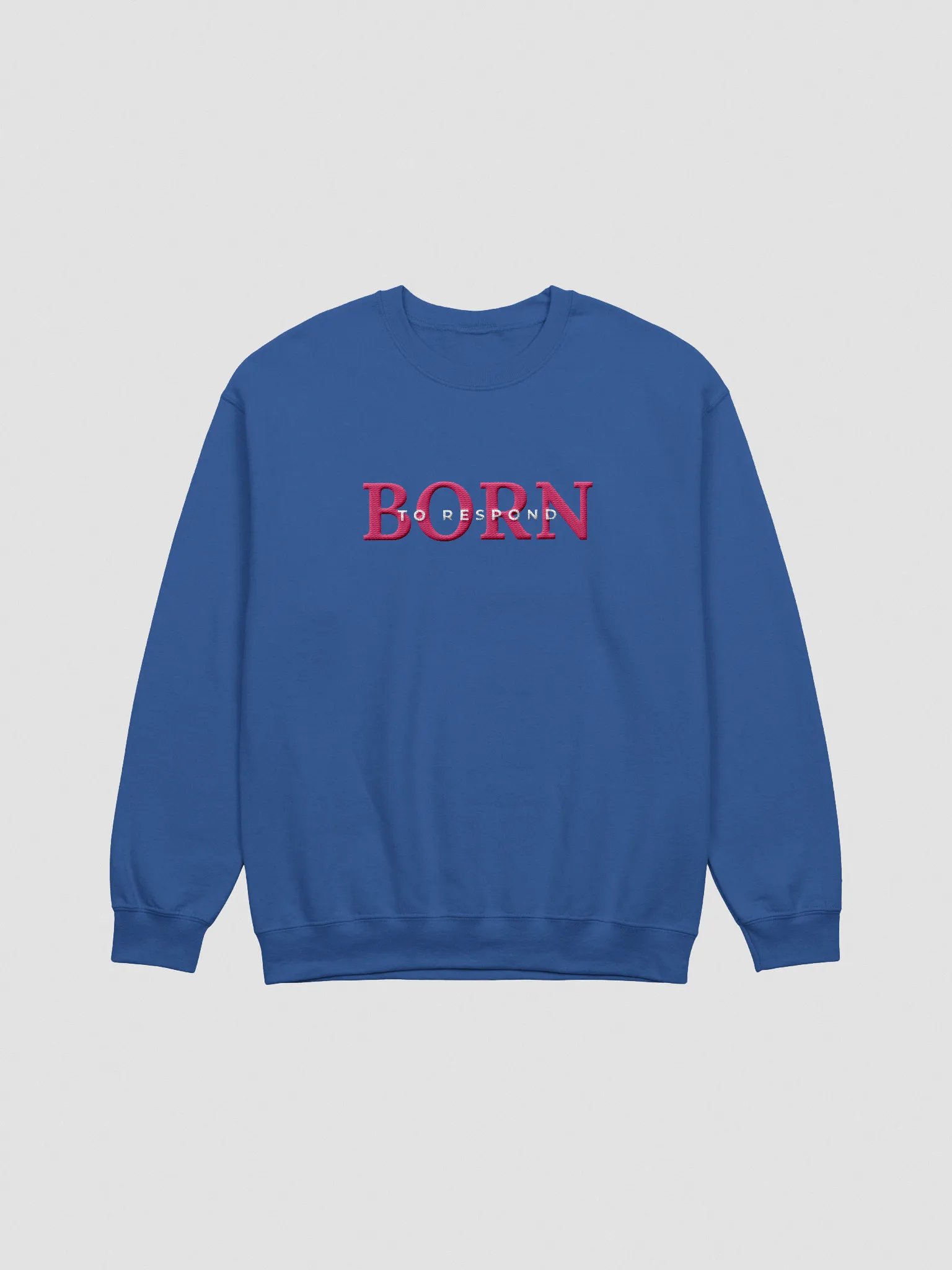 Born to Respond Generator Embroidered Sweatshirt (Pink) product image (11)