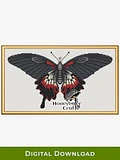 Great Dusky Swallowtail Butterfly: Insect Cross Stitch Pattern PDF product image (1)