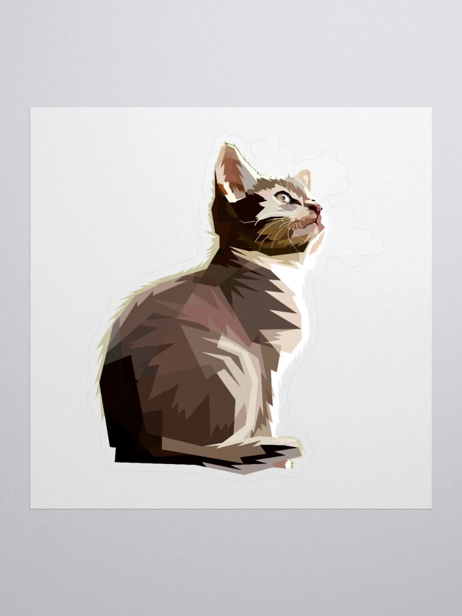 Geometric Black Cat Kiss Cut Stickers product image (1)