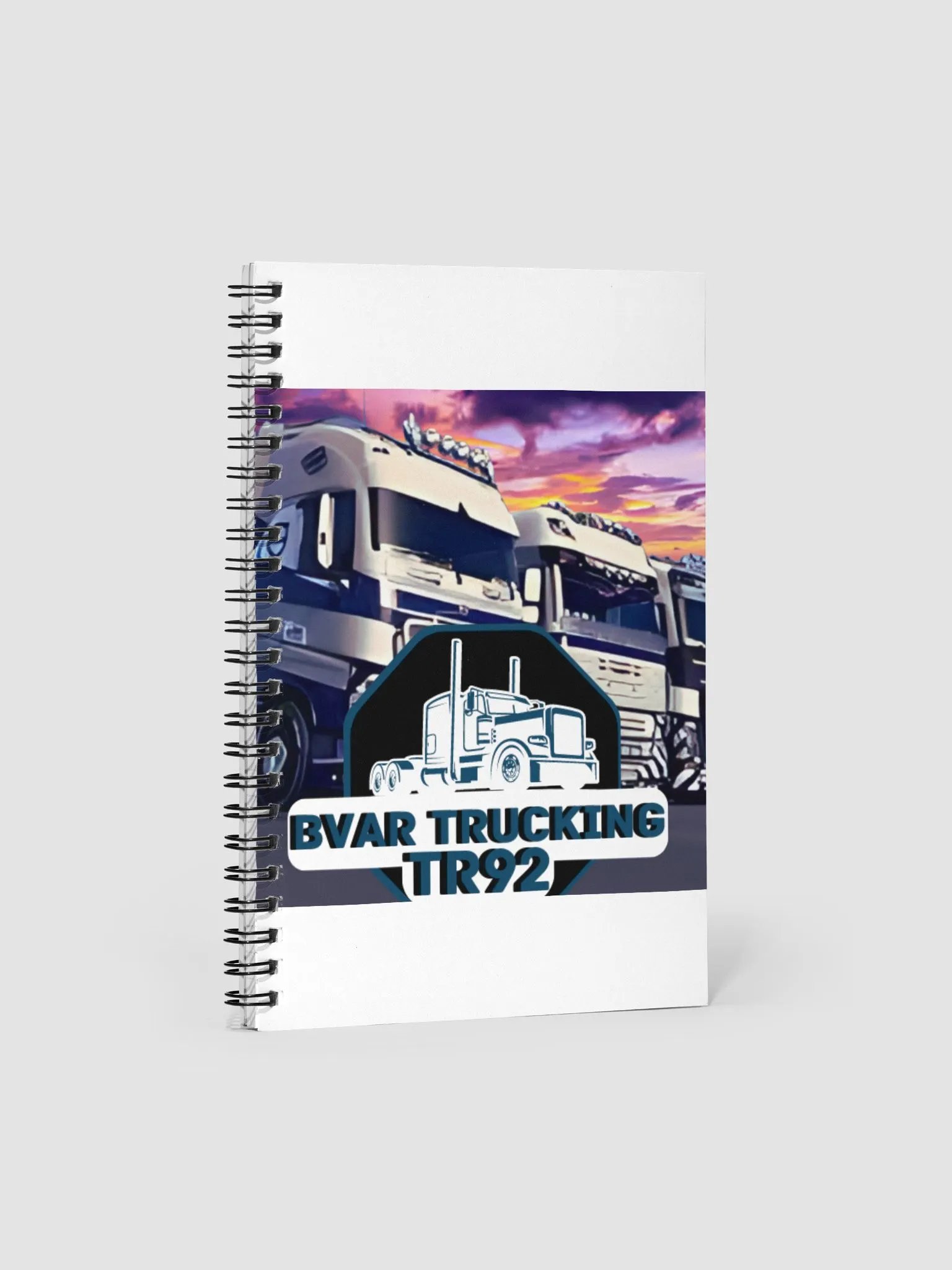 Vibrant Trucking Scene Spiral Notebook product image (1)