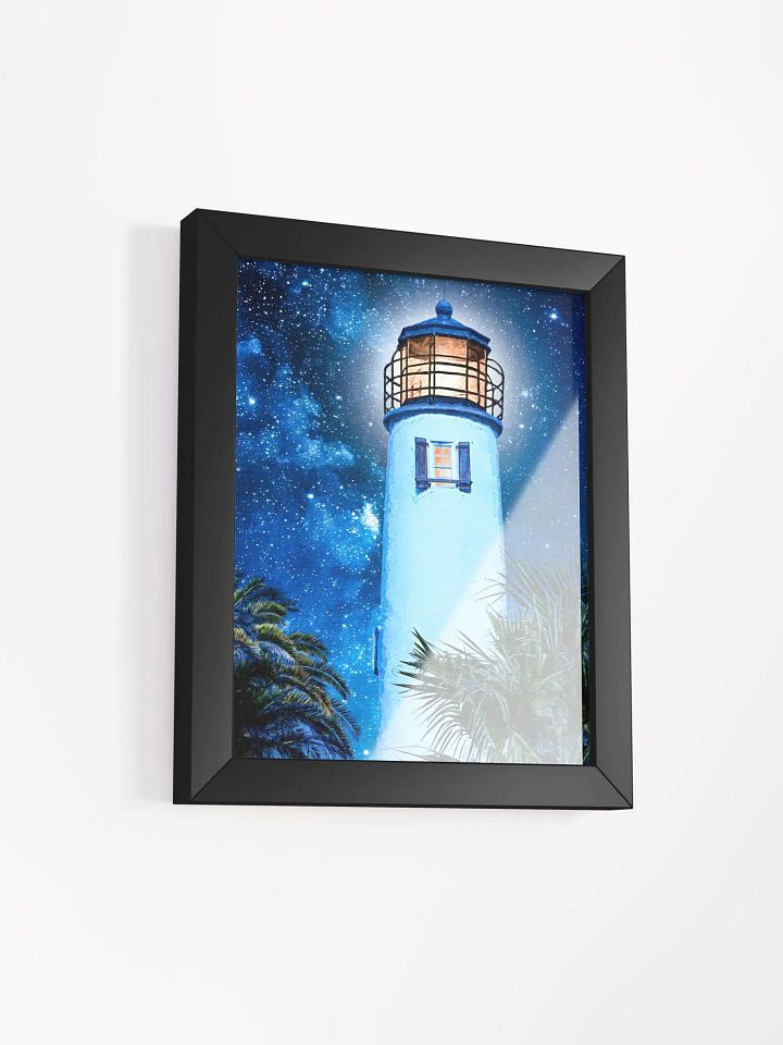 St. George Island Lighthouse by Night – Florida Framed Poster product image (29)