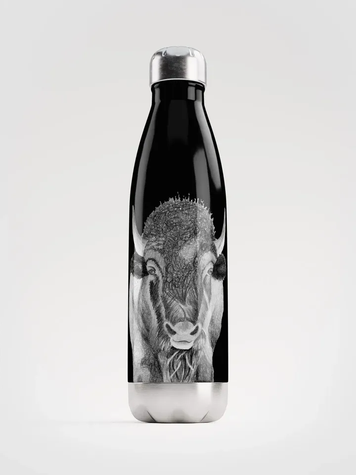 Bison Drawing Water Bottle product image (1)