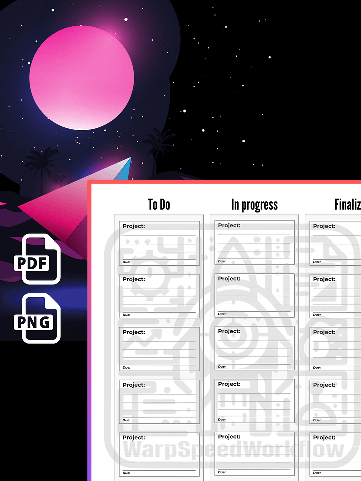 Kanban Template - reMarkable & Supernote product image (2)