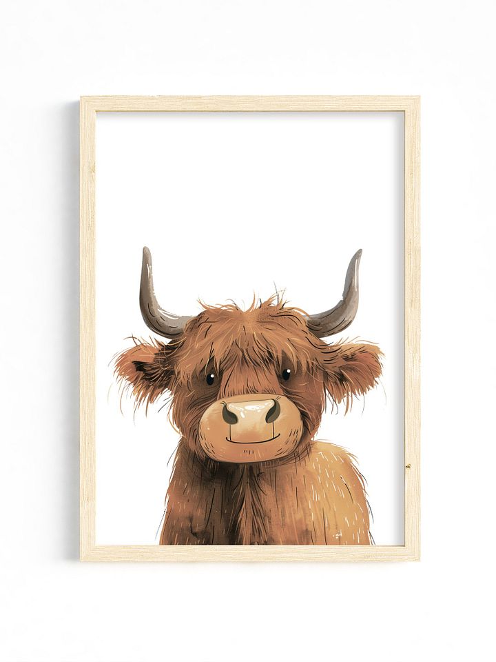 Highland Cow Nursery Wall Print product image (1)