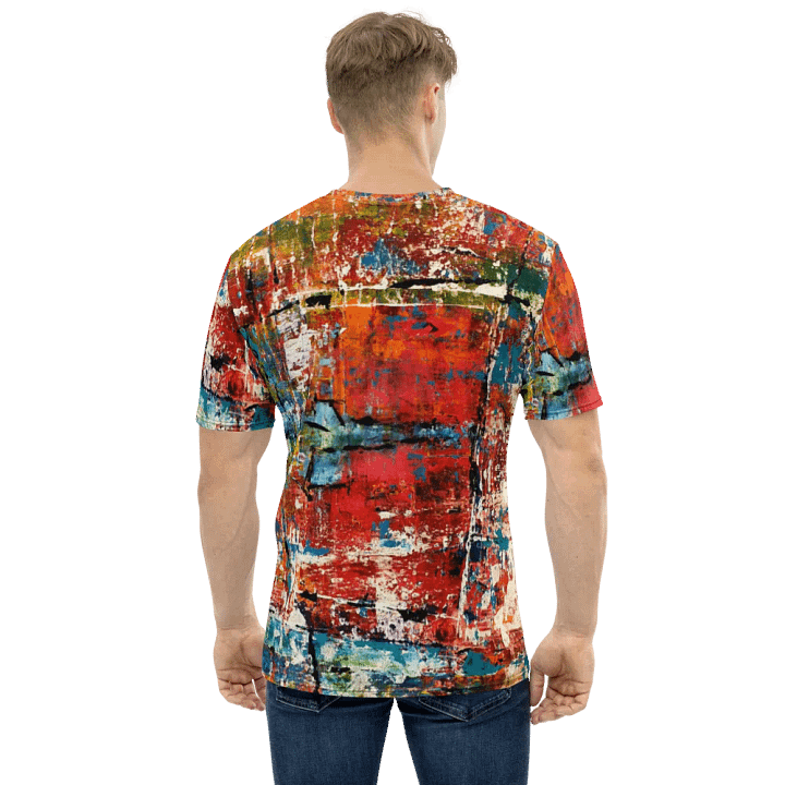 original abstract painting on all over printed tshirt product image (1)