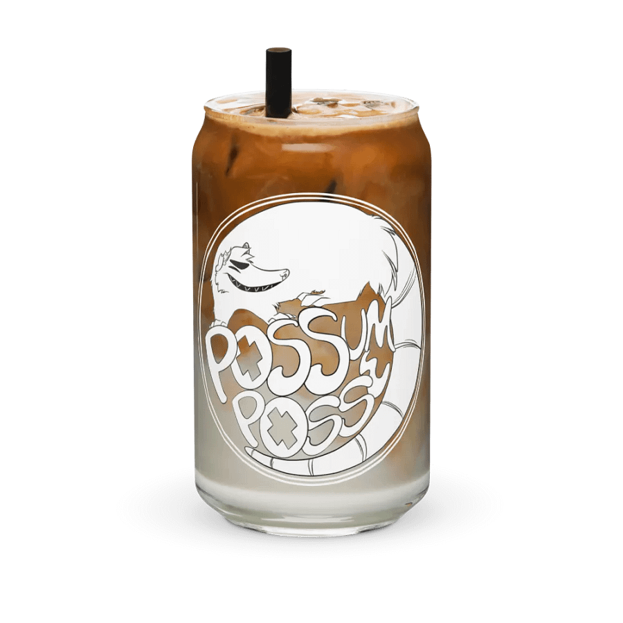 Possum Posse Can Shaped Glass WHT product image (6)