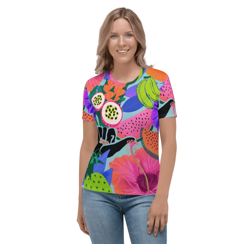Tropical Paradise Delight All-Over Print Women's Tee product image (9)