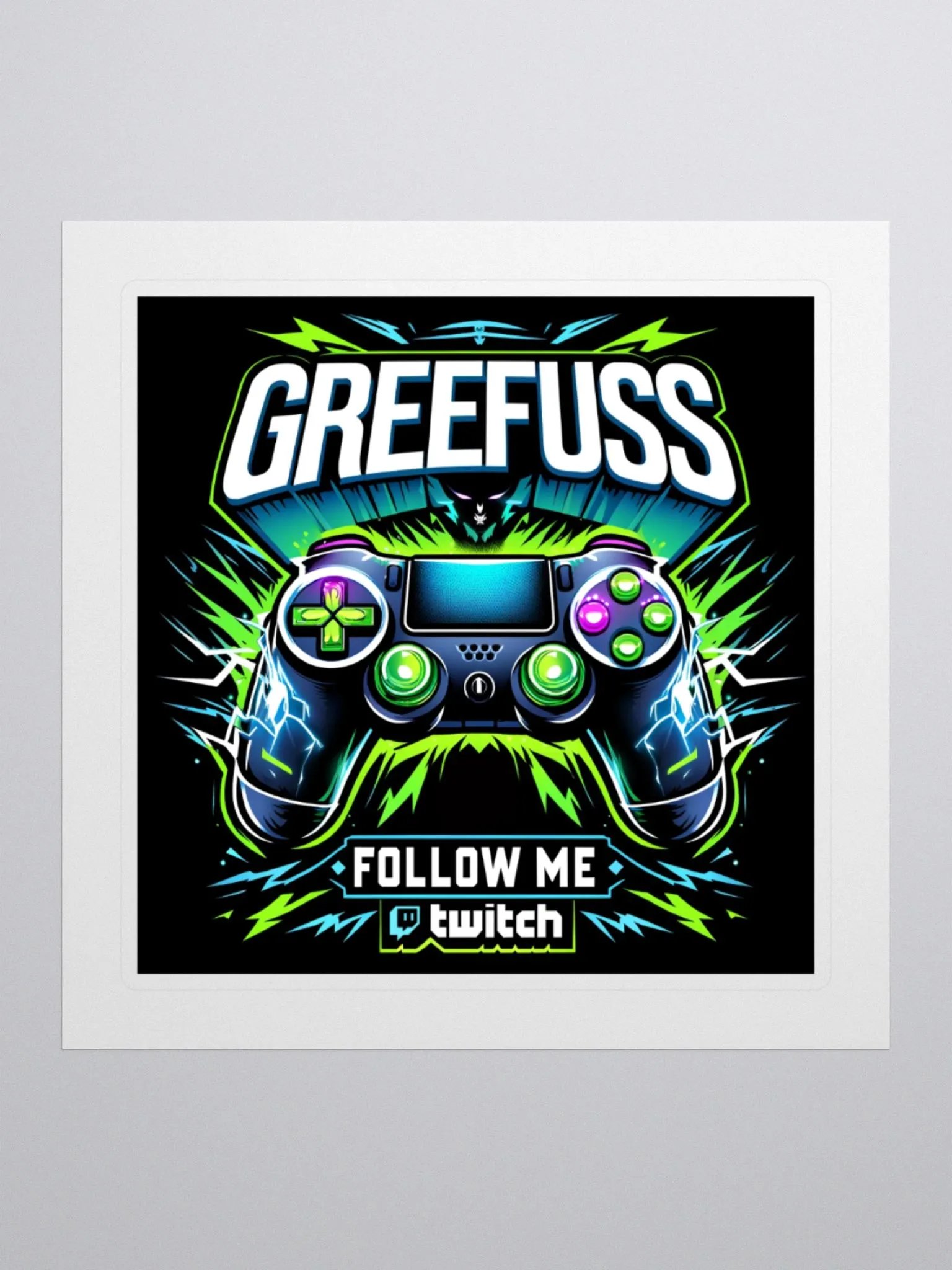 Electrifying Game Controller Kiss Cut Stickers product image (1)