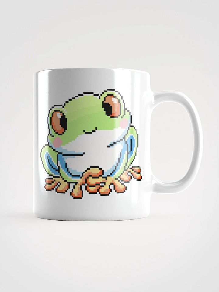 Light Green Rip the Frog White Glossy Mug product image (2)