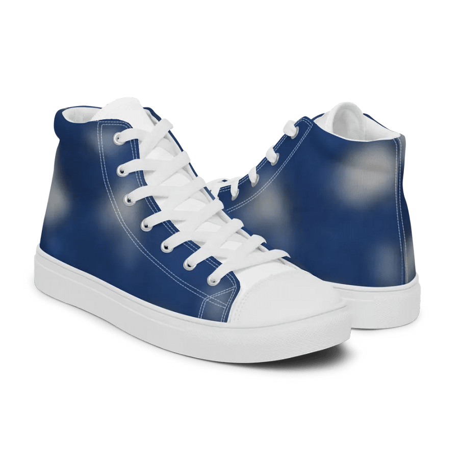 Men's cloudy blue high top canvas art sneakers / cloudy product image (9)