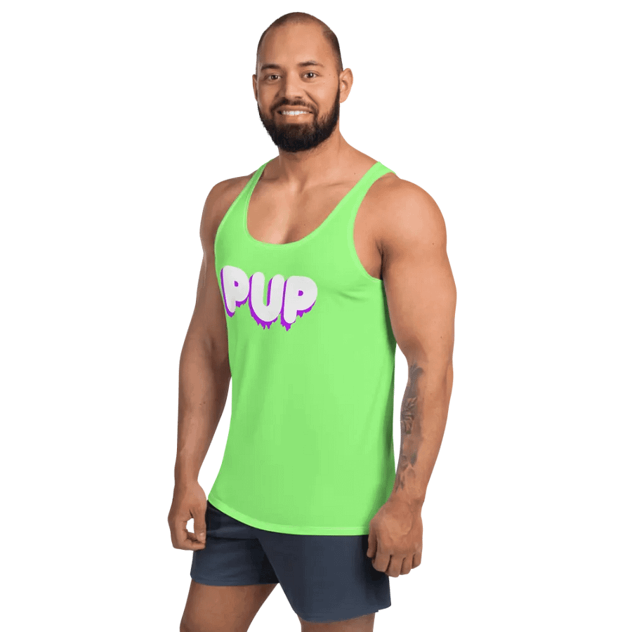 Identity Tank - PUP - Lime Green / Purple / White product image (4)