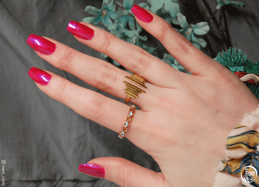 INFERNAL EQUINOX - Electric Fushia and Blue Shimmer Nail Polish product image (3)