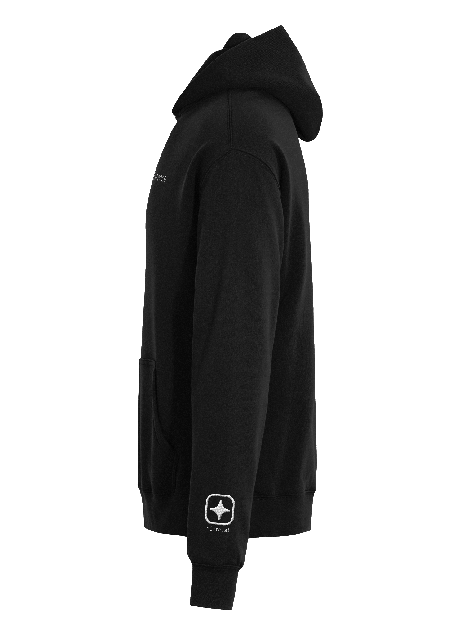 IDEAS DEMAND EXISTENCE - mitte.ai - embroidered hoodie product image (7)