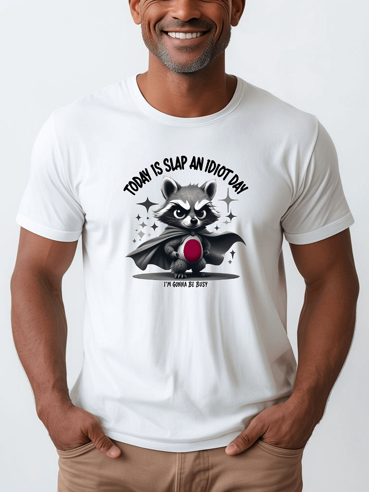 Determined Raccoon Slap An Idiot Tee product image (25)