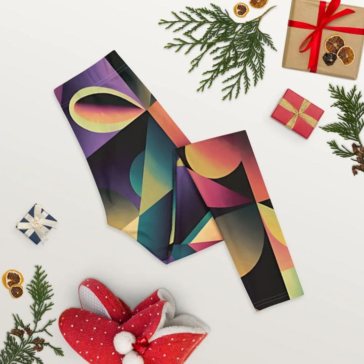 Abstract Lithographic Pattern Design leggings - V7 product image (2)