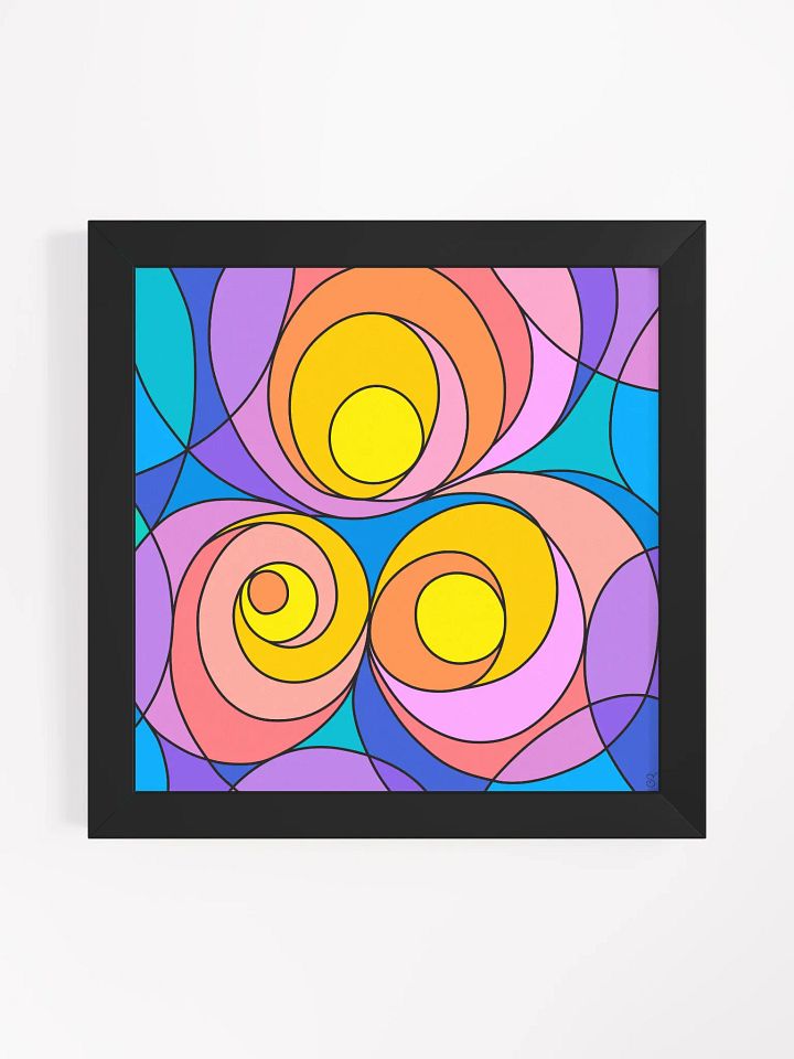 Vibrant Ayous Wood Framed Matte Poster - Abstract Square No. 1 product image (5)