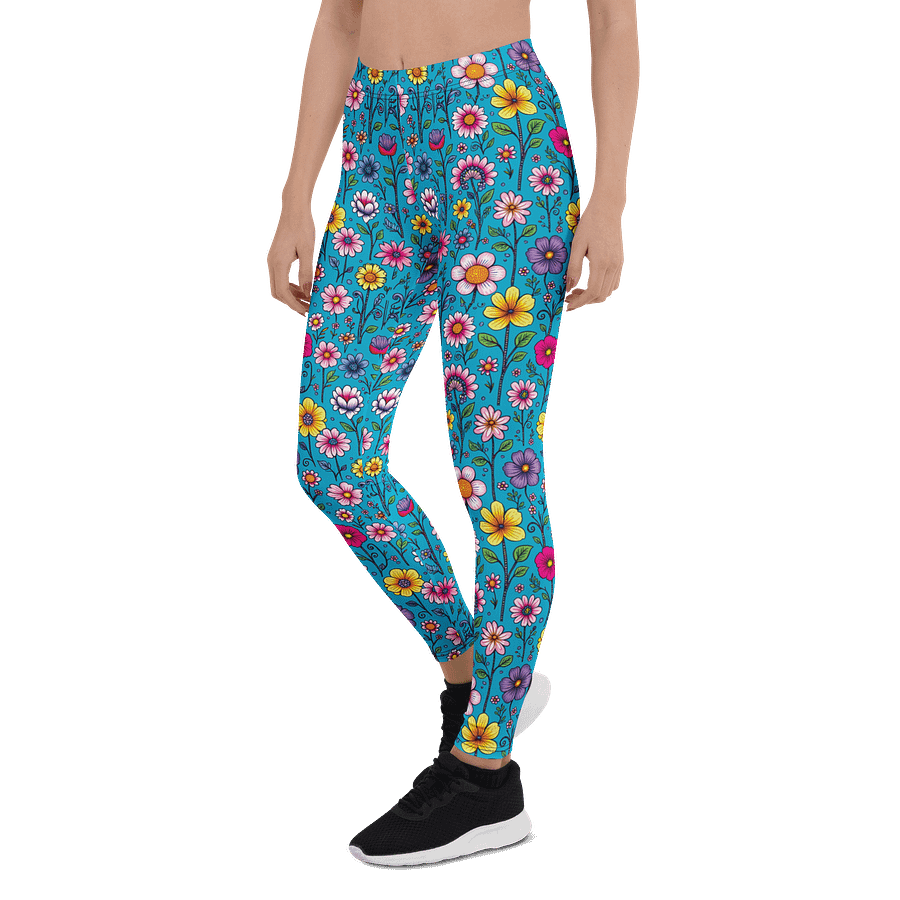 Floral Leggings – Colorful Flower Print Yoga Pants for Women product image (3)