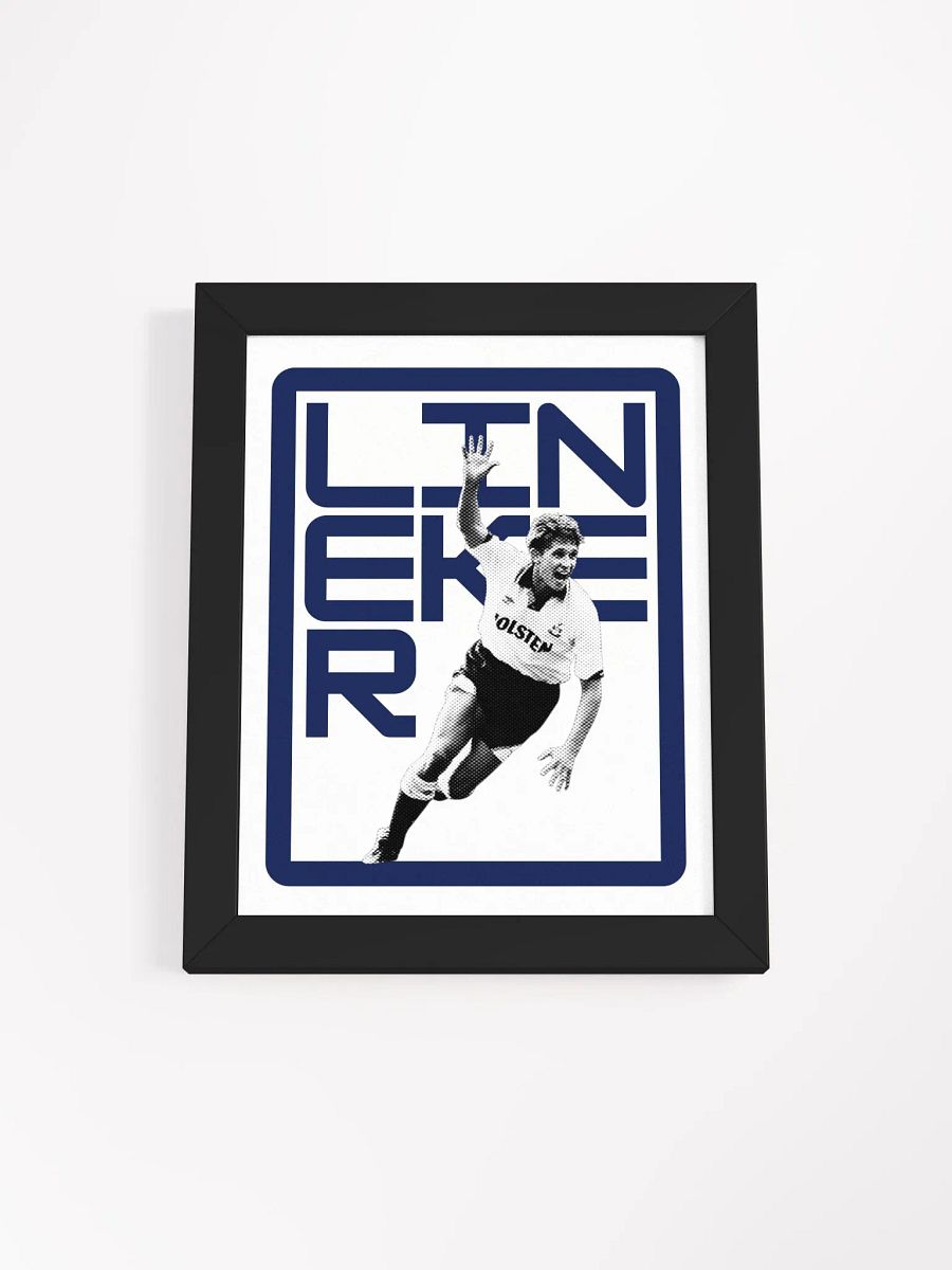 Gary Lineker BW Tottenham Hotspur Name Art Framed Print product image (2)