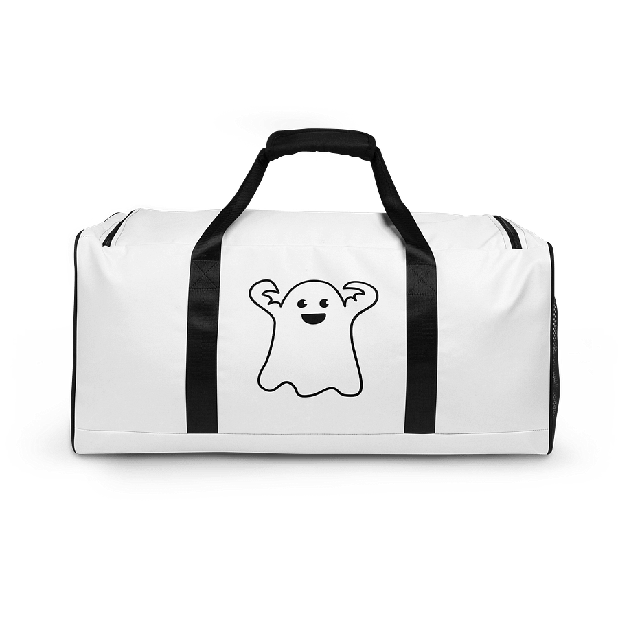 Fitness Ghost Flexing Muscles White Duffel Bag product image (4)