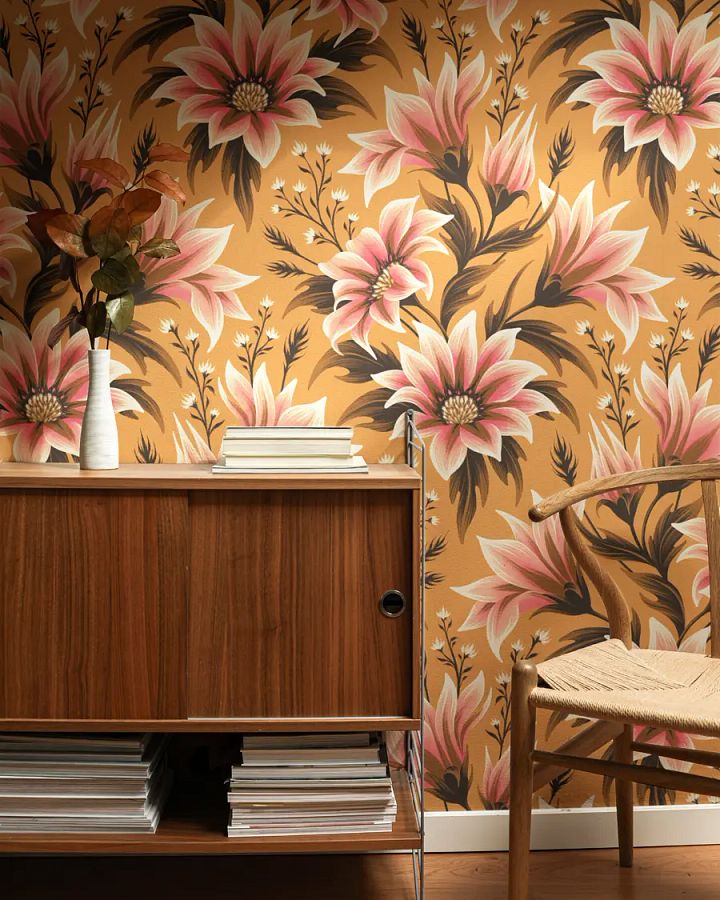 Wallpaper Mockup with Mid-century Sideboard product image (1)