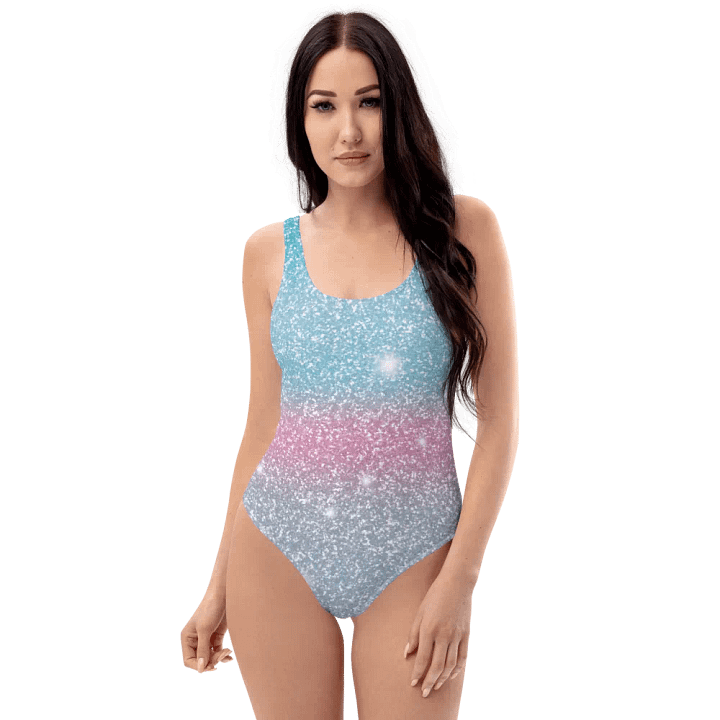 Glitter Unicorn Texture Design One Piece Swimsuit (4) product image (1)