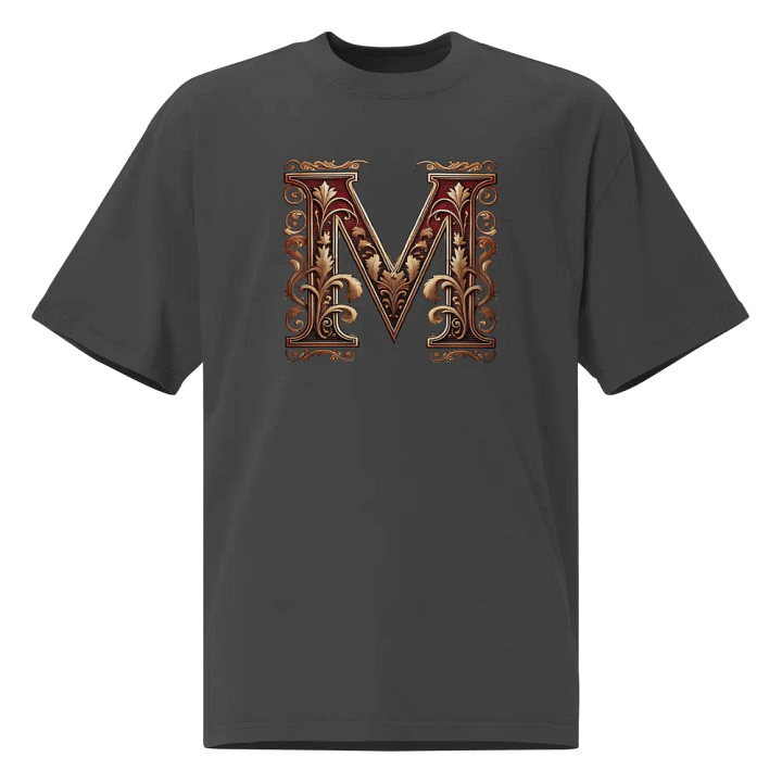 Ornate Vintage Letter 'M' Faded T-Shirt product image (1)