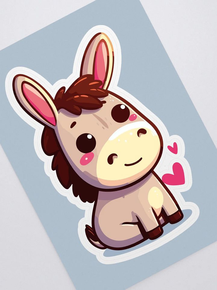 Affectionate Donkey Kiss Cut Sticker Sheet product image (1)