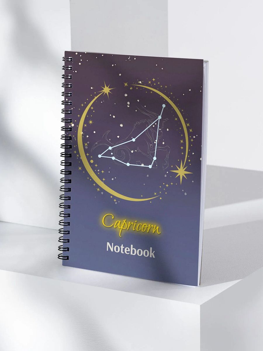 Personalized Capricorn Zodiac Spiral Dotted Notebook Journal – Starry Constellation Gift for Astrology Lovers, Birthday, Valentine, Christmas, Horoscope, Celestial, Moon, Stars, Stationery, Sketching product image (4)