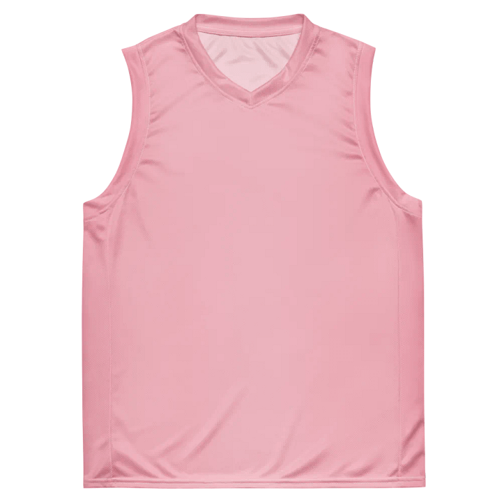 Plain Color Pink Basketball Jersey product image (1)