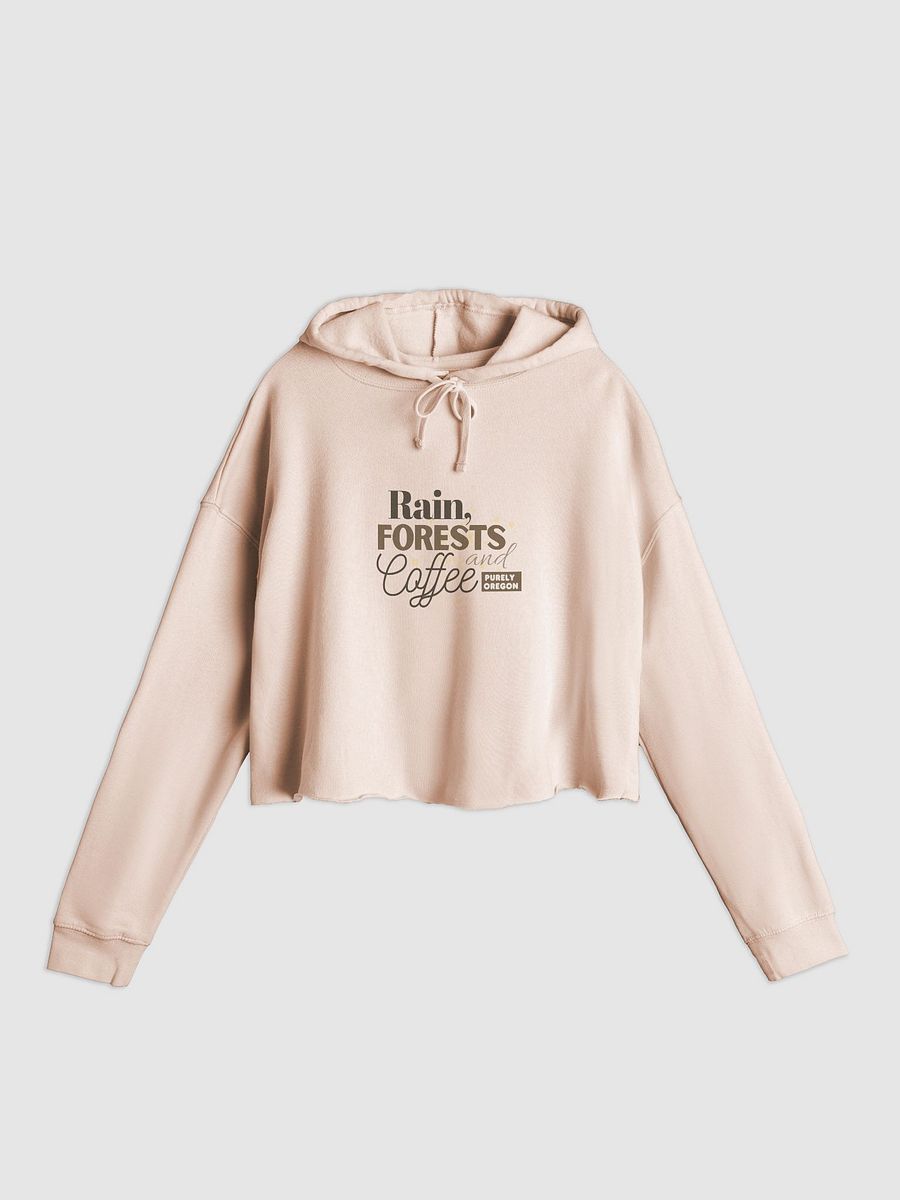 Rains, Forests and Oregon Coffee Lightweight Cropped Hoodie product image (1)