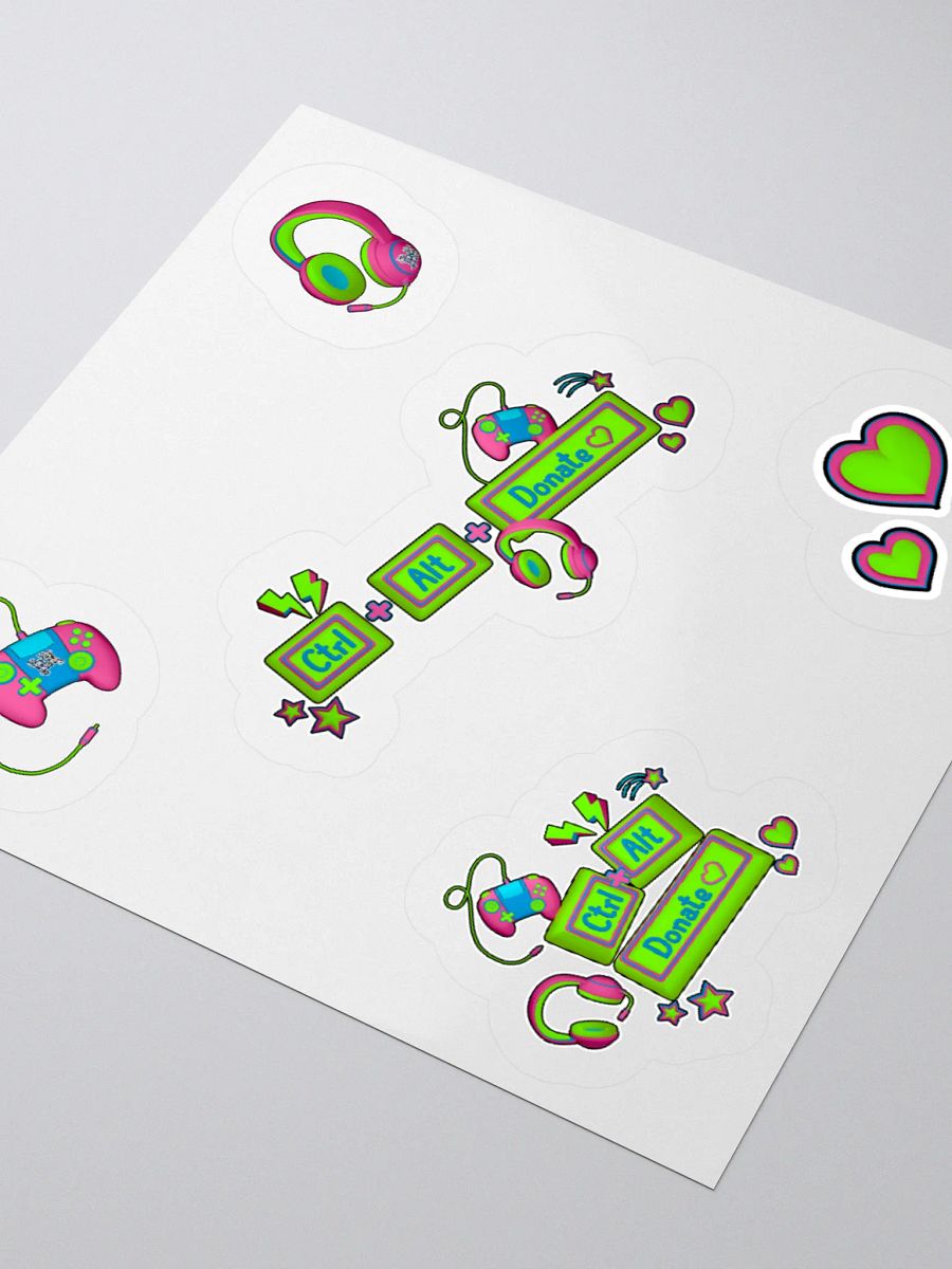 CTRL ALT Donate 2025 - Sticker Pack (Neon Green) product image (1)