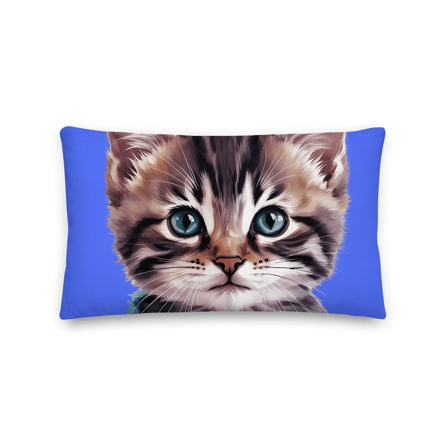 Cat Cushion/ Pillow Neon Blue product image (2)