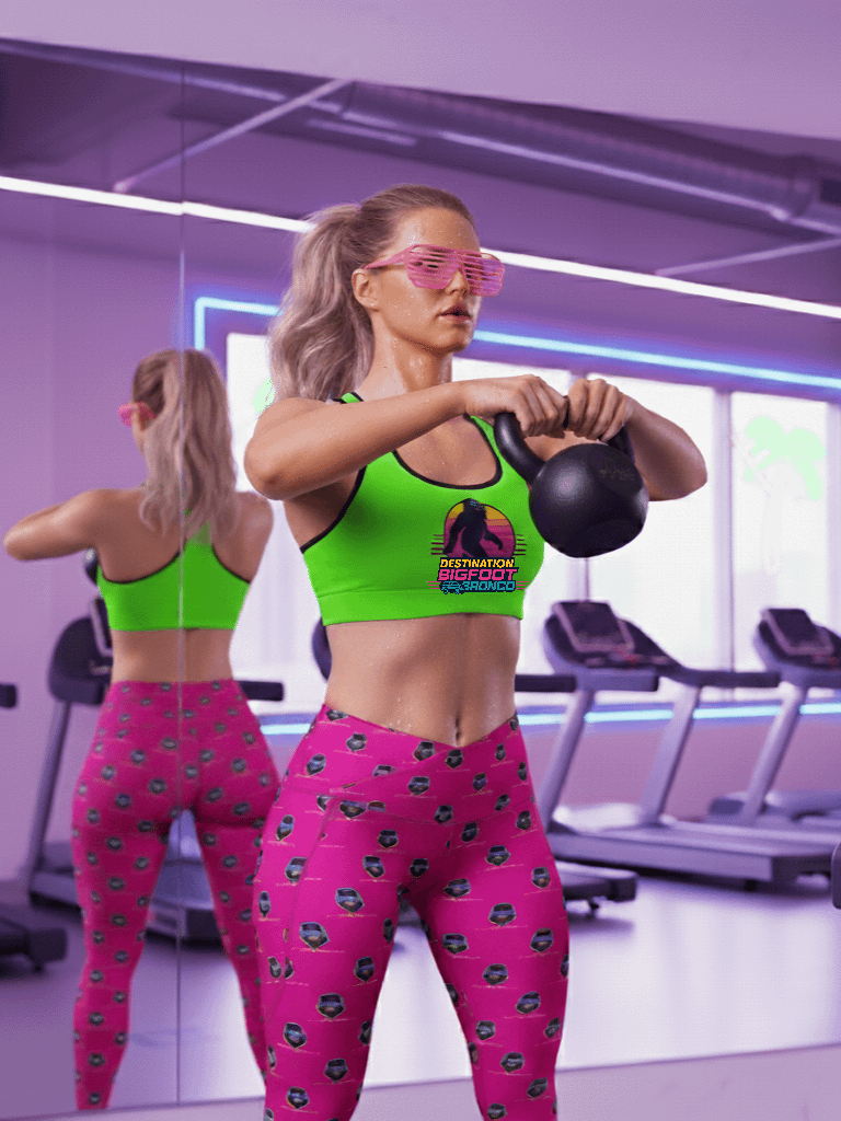 Synthsquatch Fitness Sports Bra (Neon Green) product image (2)