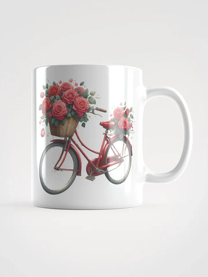 Roses & Bicycles White Mug product image (1)
