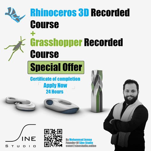 Link in Bio
_______________
Mastering 3D Modeling:
Unlock Your Creativity with Our Rhino and Grasshopper Courses.
Where Archi...