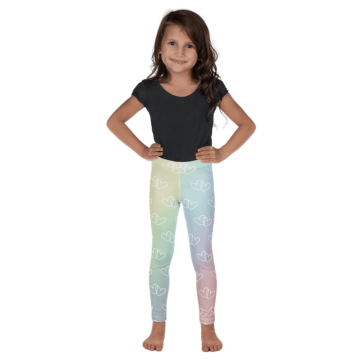 Rainbow Heart Kids Leggings product image (1)
