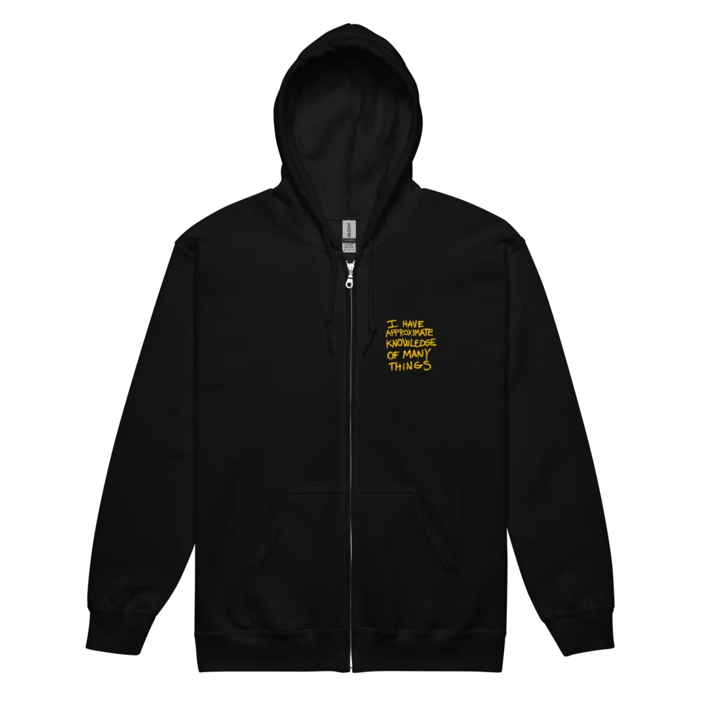 Demon Cat With Text on the Front Classic Zip Hoodie Multicolor product image (3)