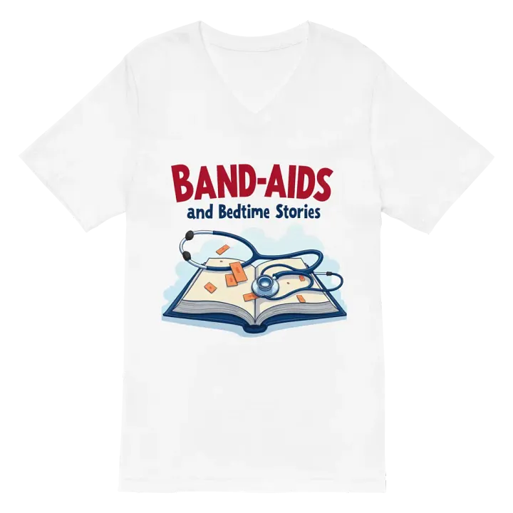 Bedtime Stories and Band-Aids V-Neck Tee product image (6)