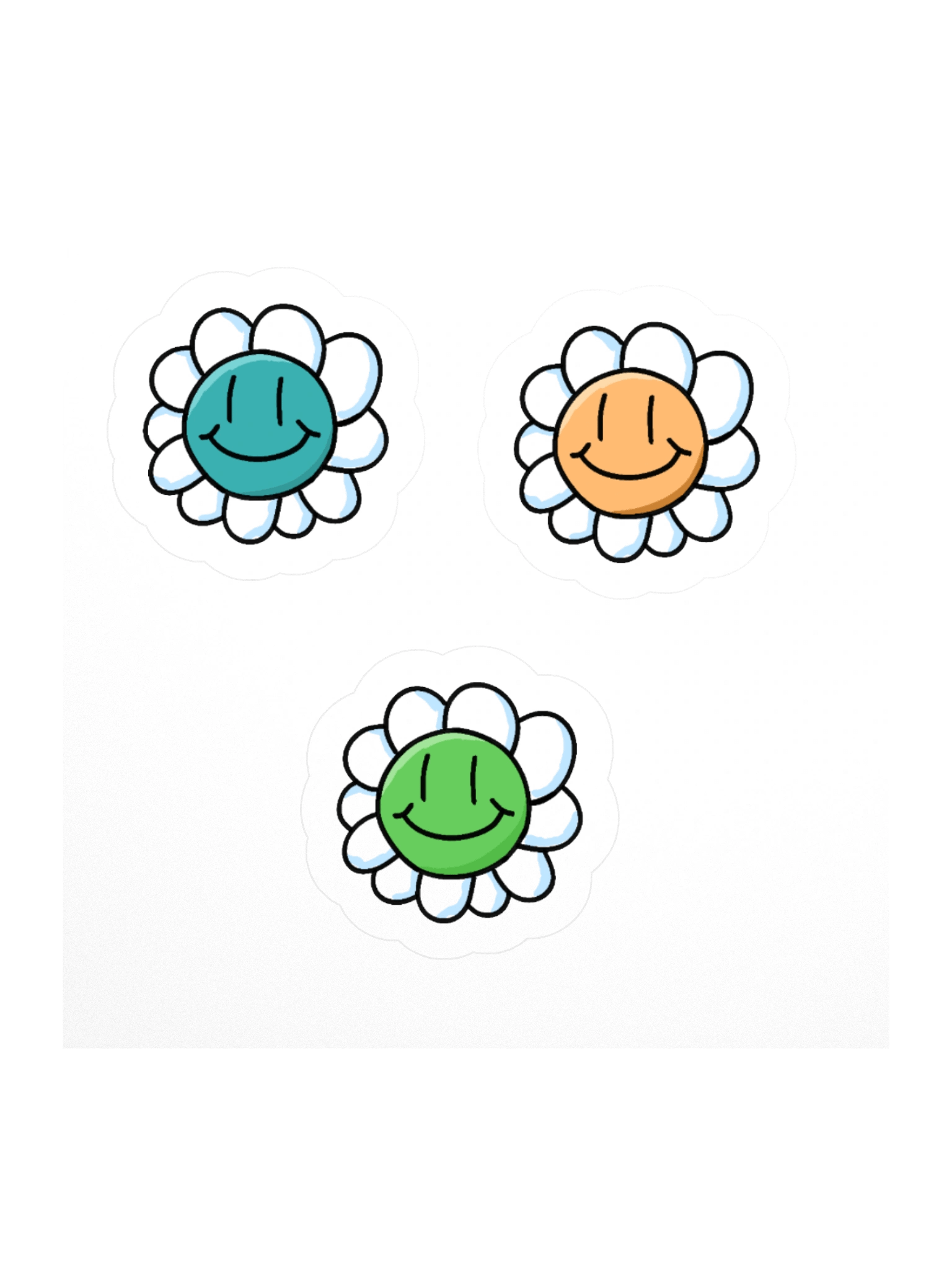 smiling flower stickers 1 product image (2)