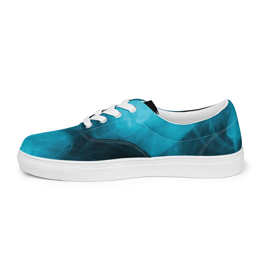 Ethereal Blue Smoke Swirl Men's Canvas Shoes product image (4)