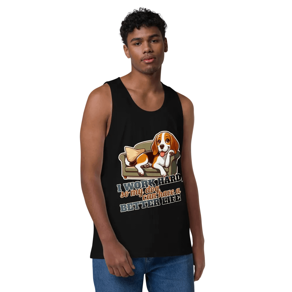 Work Hard - Beagle sofa - Tank top product image (13)