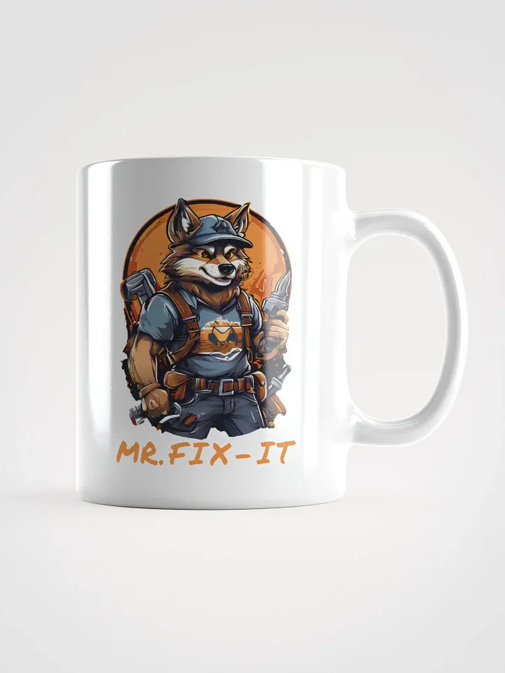 Mr. Fix-It Cool Funny Wolf Handyman Ceramic White Mug | Perfect Gift for Handymen and DIY Enthusiasts | Durable and Stylish Coffee Mug product image (1)