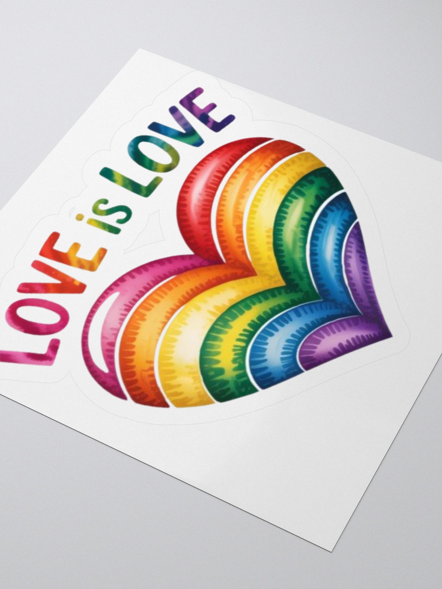 Exclusive "Love is Love" Rainbow Pride Sticker by TDS Music - Celebrate Love and Inclusivity product image (7)