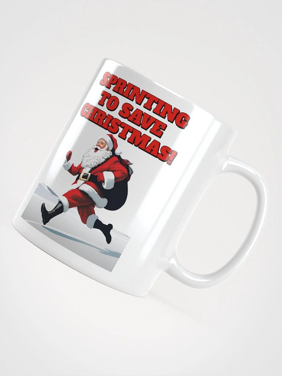 Sprinting To Save Christmas - Santa Claus White Mug product image (11)