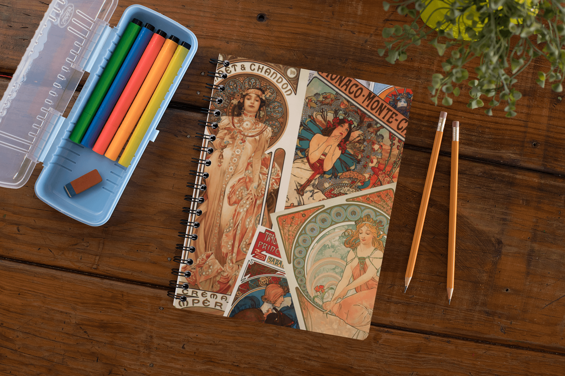 Vintage Mucha Print Notebook product image (7)