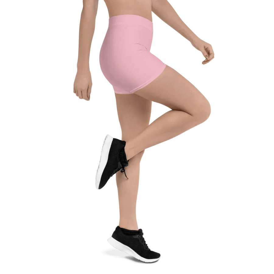 Plain Color Pink Bike Shorts product image (3)