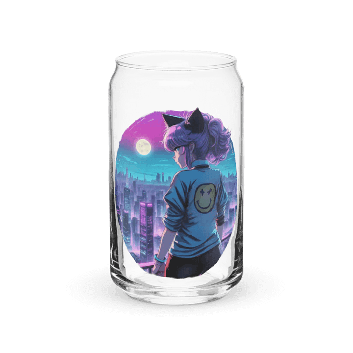 Anime Catgirl Rooftop Cool Can Drinking Glas product image (2)