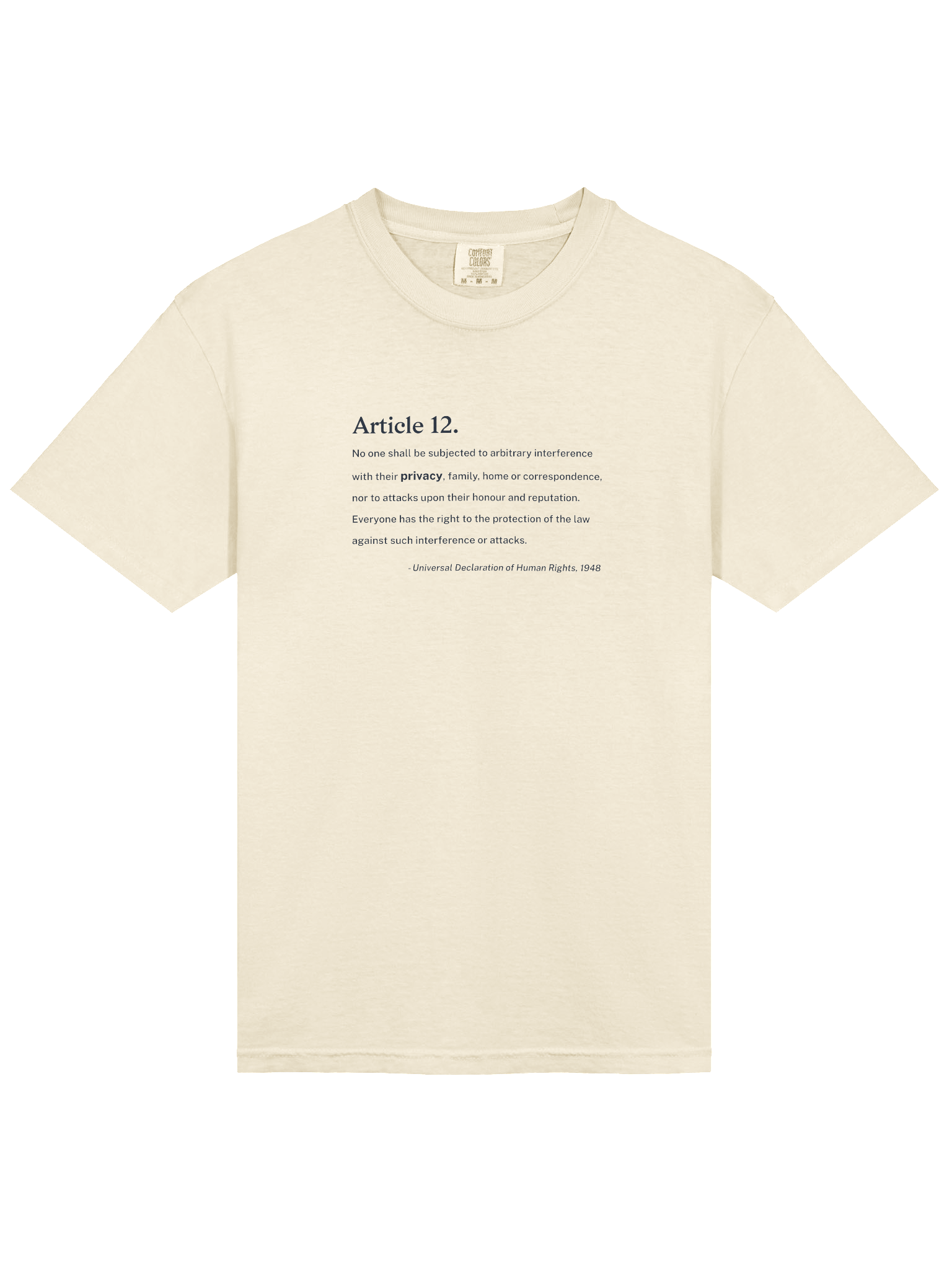 Article 12 - Heavyweight T-Shirt (Comfort Colors) product image (1)