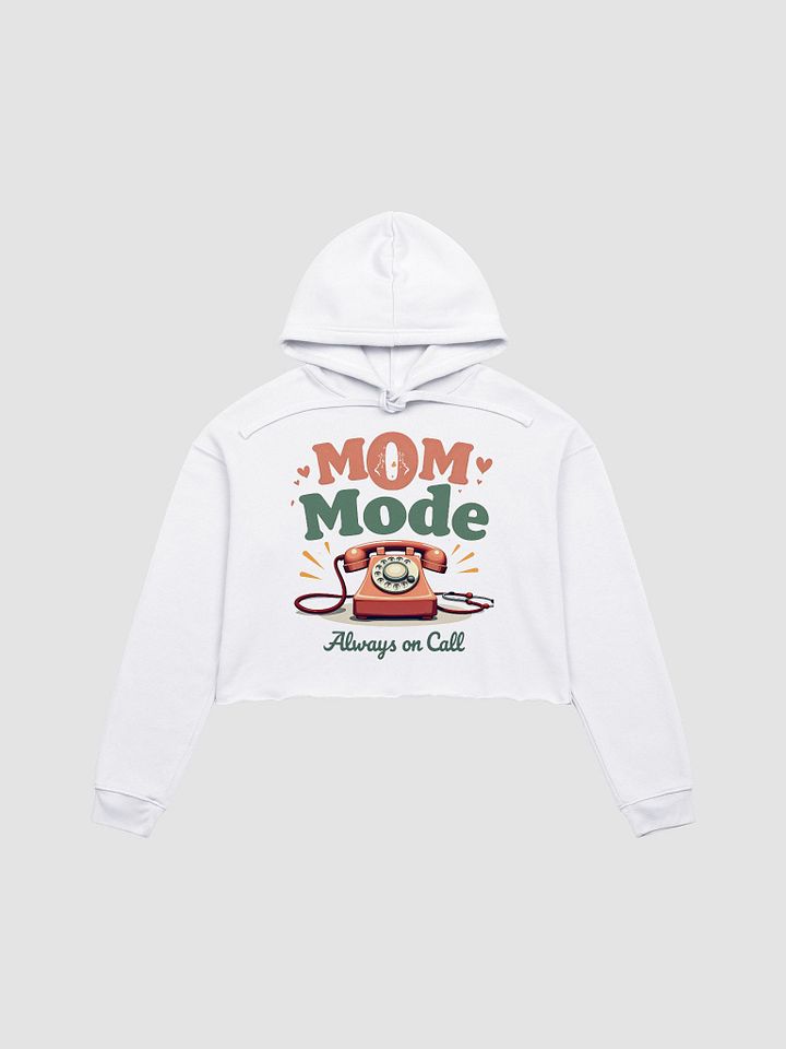 Retro MOM Mode Crop Hoodie product image (1)